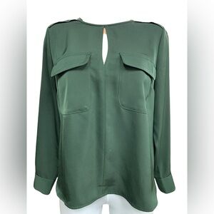 Banana Republic Dark Green Blouse Size L
